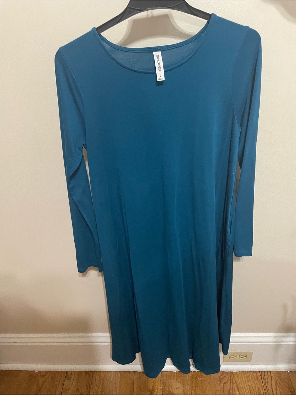 Zenana Teal Long Sleeve Midi Dress
